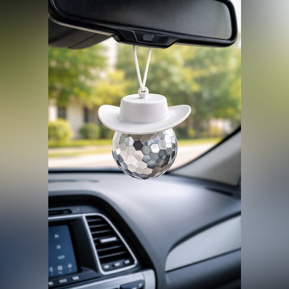 Other - ✨🤍 Disco Cowgirl Car Charm – Classic White 🤍🪩